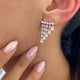 Diamond Chandelier Earrings 2.2 ct White Gold