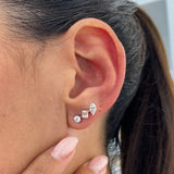 Diamond Stud Earrings 1.1 ct White Gold