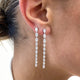 Diamond Drop Earrings 4.2 ct White Gold