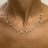 Diamond Chain Necklace 1.9 ct White Gold