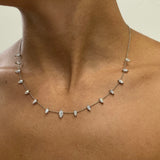 Diamond Chain Necklace 1.9 ct White Gold