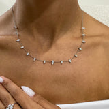Diamond Chain Necklace 1.9 ct White Gold
