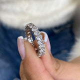 Diamond Eternity Ring 2.74 Carat White Gold 14K
