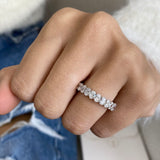 Diamond Eternity Ring 2.74 Carat White Gold 14K