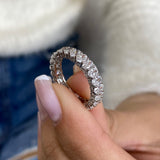 Diamond Eternity Ring 2.74 Carat White Gold 14K