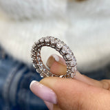 Diamond Eternity Ring 3.41 Carat White Gold 14K