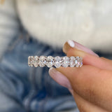 Diamond Eternity Ring 3.41 Carat White Gold 14K