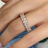 Diamond Eternity Ring 4.06 Carat Yellow Gold 14K