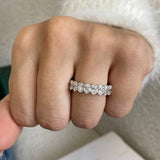 Diamond Eternity Ring 4.12 Carat White Gold 14K