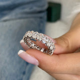 Diamond Eternity Ring 4.12 Carat White Gold 14K