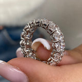 Diamond Eternity Ring 6.31 Carat White Gold 14K