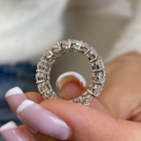 Diamond Eternity Ring 5.63 Carat White Gold 14K
