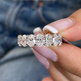 Diamond Eternity Ring 5.63 Carat White Gold 14K