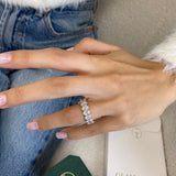 Diamond Eternity Ring 5.63 Carat White Gold 14K