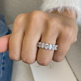Diamond Eternity Ring 5.63 Carat White Gold 14K