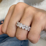 Diamond Eternity Ring 8.58 Carat White Gold 14K
