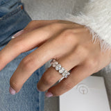 Diamond Eternity Ring 8.58 Carat White Gold 14K