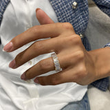 Diamond Half Eternity Ring 3.91 Carat Yellow Gold 14K