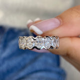 Diamond Eternity Ring 3.78 Carat White Gold 14K