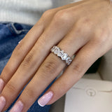 Diamond Eternity Ring 3.78 Carat White Gold 14K