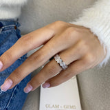 Diamond Eternity Ring 3.78 Carat White Gold 14K