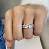 Diamond Eternity Ring 3.78 Carat White Gold 14K