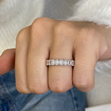 Diamond Eternity Ring 4.06 Carat White Gold 14K