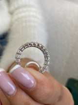 Diamond Eternity Ring 4.86 Carat White Gold 14K