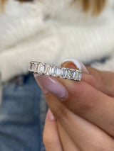 Diamond Eternity Ring 4.86 Carat White Gold 14K