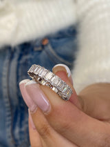 Diamond Eternity Ring 4.86 Carat White Gold 14K