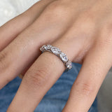 Diamond Band Ring 1.6 ct White Gold