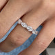 Diamond 5 stone ring 1.64 Carat White Gold 14K
