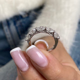 Diamond 5 stone ring 1.64 Carat White Gold 14K