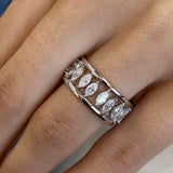 Diamond Band Ring 2 ct White Gold