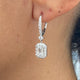 Diamond Dangle Earrings 2.4 ct White Gold