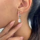 Diamond Dangle Earrings 2.3 ct White Gold