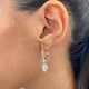 Diamond Dangle Earrings 2.2 ct White Gold