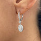 Diamond Dangle Earrings 2.2 ct White Gold