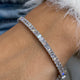 Diamond Bangle Bracelet 3.2 ct White Gold