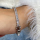 Diamond Bangle Bracelet 3.2 ct White Gold