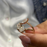 3-Stone Ring 1.7ct TCW, 14K Gold