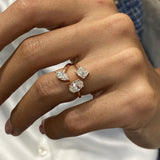 3-Stone Ring 1.7ct TCW, 14K Gold