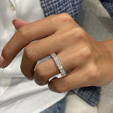 Diamond Half Eternity Band 2.06 Carat White Gold 14K
