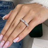 Diamond Half Eternity Band 2.06 Carat White Gold 14K