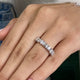 Diamond Half Eternity Band 2.06 Carat White Gold 14K