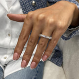 Diamond Half Eternity Band 2.06 Carat White Gold 14K