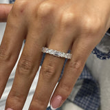 Diamond Half Eternity Band 2.06 Carat White Gold 14K