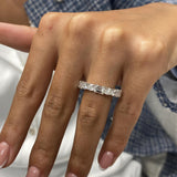 Diamond Half Eternity Band 2.06 Carat White Gold 14K