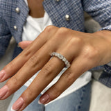 Diamond Half Eternity Band 2.06 Carat White Gold 14K