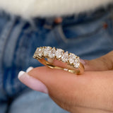 Diamond Stackable Ring 0.90 Carat Yellow Gold 14K